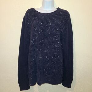 Women's Gap sweater xl blue metallic specks. Vintage